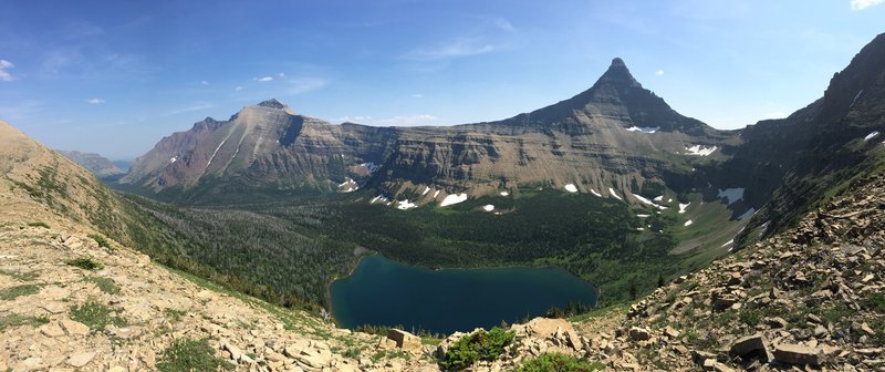 Glacier National Park spreads out from Dawson Pass!