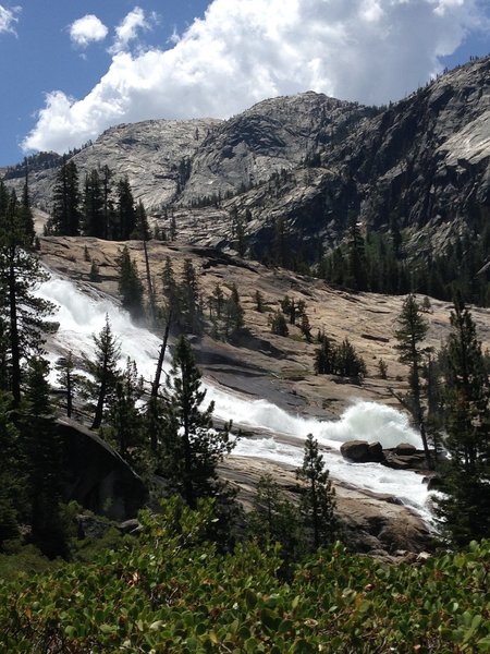 The start of Waterwheel Falls.