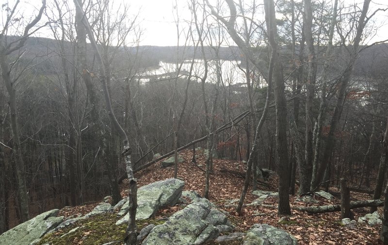 A scenic vista overlooking Saugatuck Reservoir.