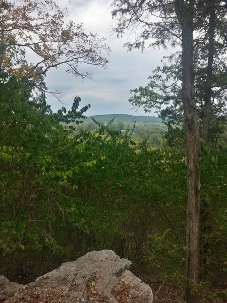 Looking out onto the Meramec Valley below.