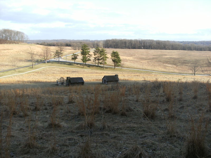 Bunkhouses near Joseph Plumb Martin Trail, Valley Forge National Historical Park.