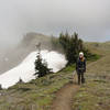 Fog near the summit of Mount Townsend.