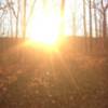 Atop the ridge on the Busiek Purple Loop. Winter in the evening.