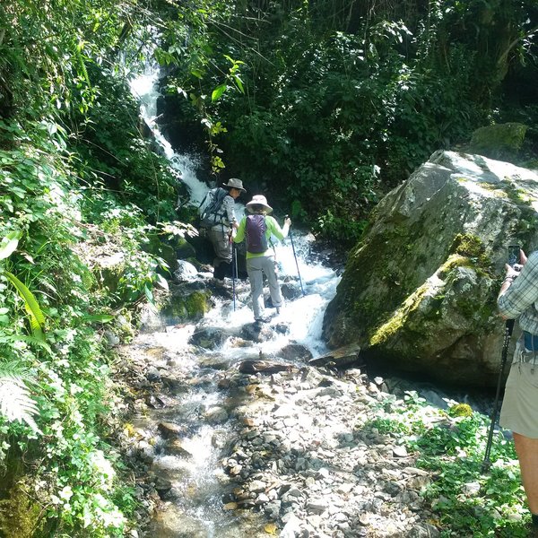 In addition to the rickety bridges, there were some places where a bit of rock-jumping was needed.