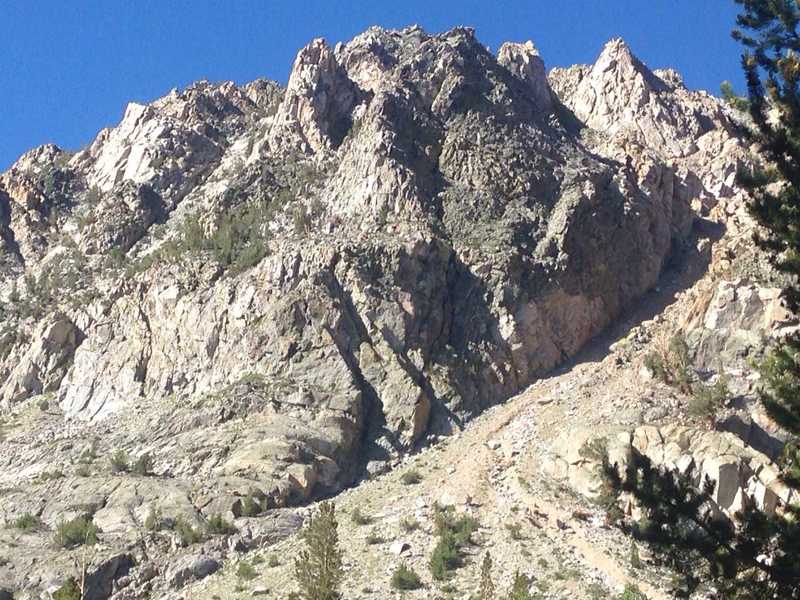 A view of some of the spires along the south side of Piute Canyon.