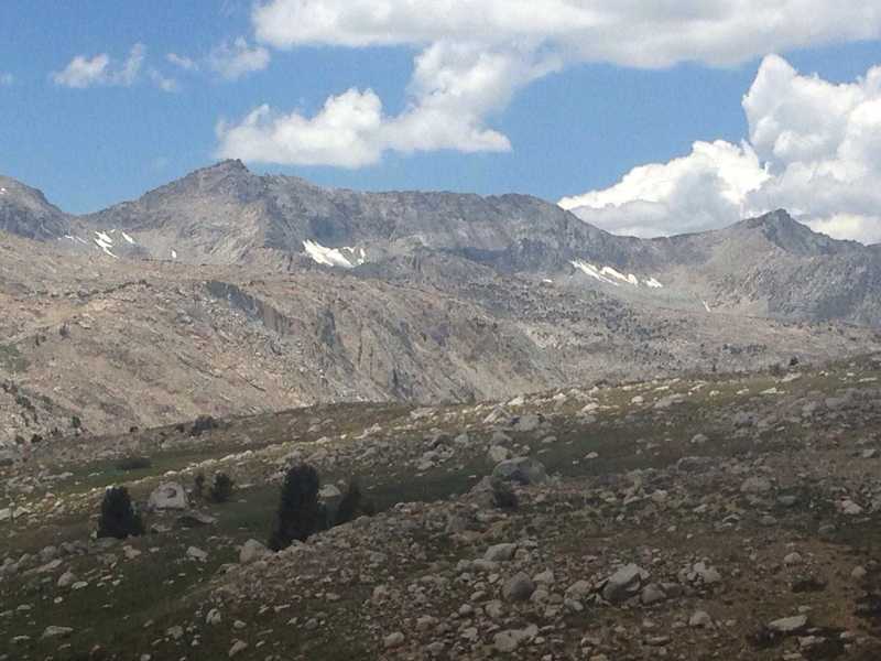 A view of a large unbroken section of the Glacier Divide above the Matthes Glaciers.