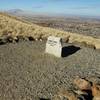 An elevation marker on the Canyon Trail makes note of what was once the Lake Lewis shoreline.