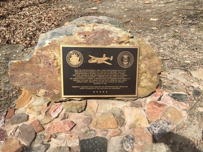 Plane crash memorial near Dowdell Knob Loop.