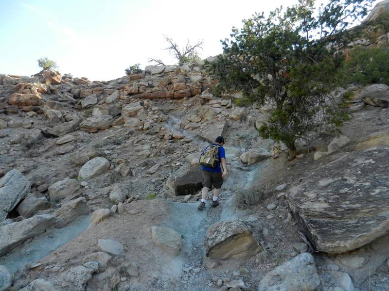 Wedding Canyon is unmaintained. Careful footing is needed.