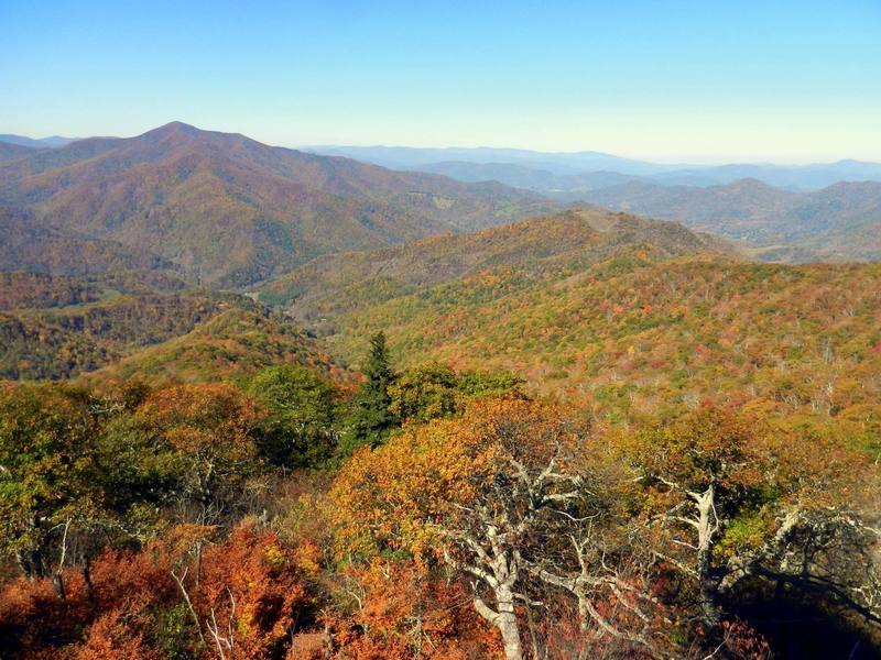 From the lookout tower in October - beautiful fall color.