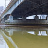 Theodore Roosevelt Bridge passing over Theodore Roosevelt Island and the Potomac River.