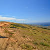 Stopping to take in the views on the Trans Catalina Trail.