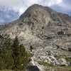 A great, granite dome as seen from the Piute Canyon Trail.