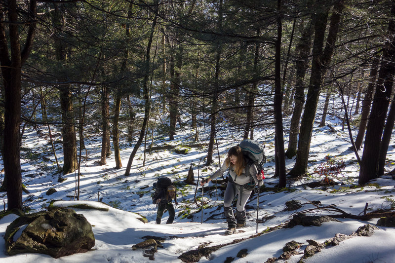 Starting the climb up Indian Head Mtn