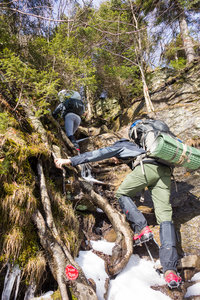 The steepest climb on the Devil's Path.