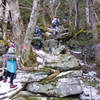 Heading up Sugarloaf Mtn. on the Devil's Path, made even trickier by snow.