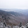 The Buck Ridge Lookout on the Devil's Path trail provides sweeping winter views.