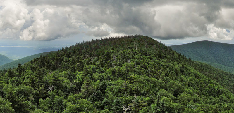 View from Devil's Path east of Indian Head Mountain in Catskill Mountains.