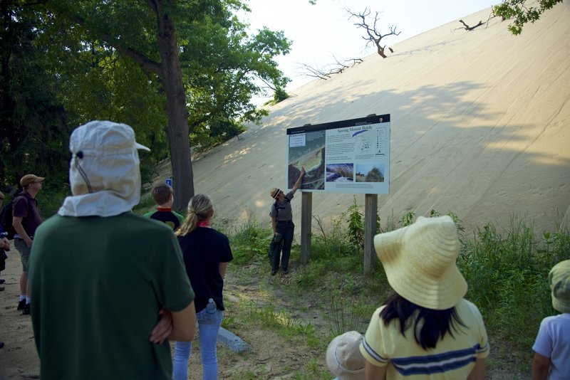 The backside of Mt. Baldy during a ranger-led tour.