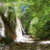 After the marked Hidden Canyon Trail ends, you can scramble into and walk through a dead-end canyon.