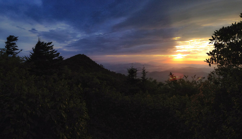 Sunrise on the Black Mountain Crest Trail.