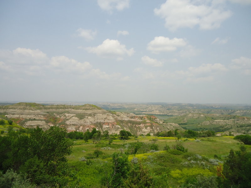 Beautiful view of TRNP from the trail.