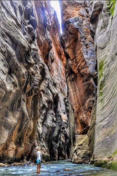 Hiking through the Narrows