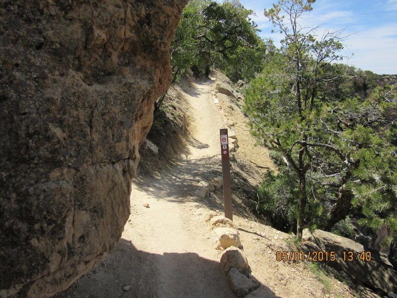 Rim Trail heading toward Hermits Rest in the "unpaved" area that is usually deserted.