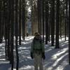 At the top of the climb up to Bierstadt Lake in the winter.