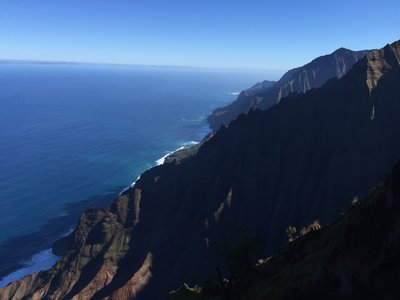A view all the way the Na Pali coast.
