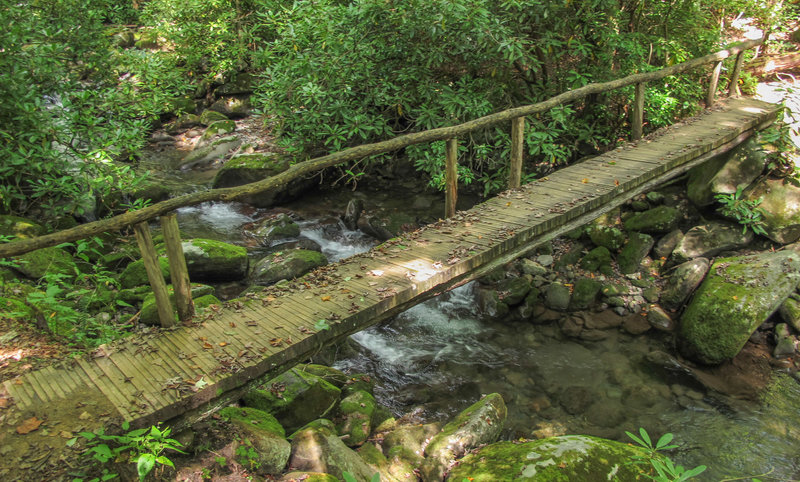 Narrow bridge over the river.