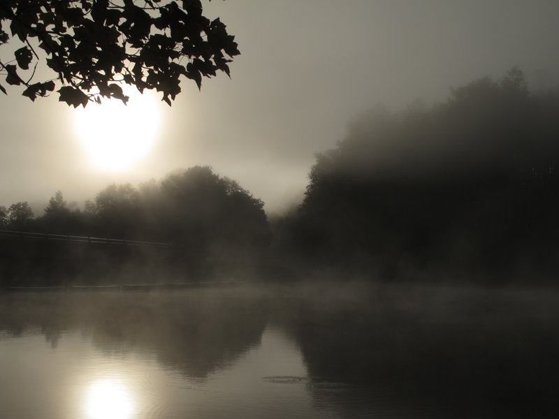 Lake fog.