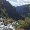 Kokee creek as it spills over and becomes Waipo'o falls.