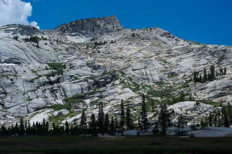 Tressider Peak from Lower Cathedral Lake.