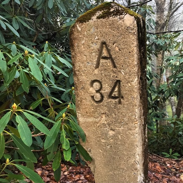 Old Railroad Milestone - 34 miles to Abingdon