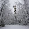 Air quality monitoring station at the old Cove Mountain Fire Tower.