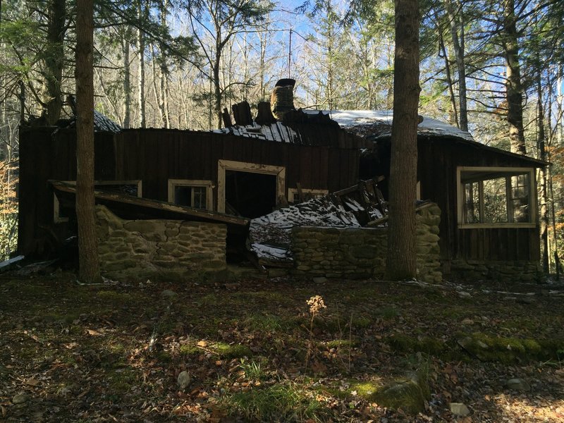 Dilapidated homes in the Elkmont campground area.