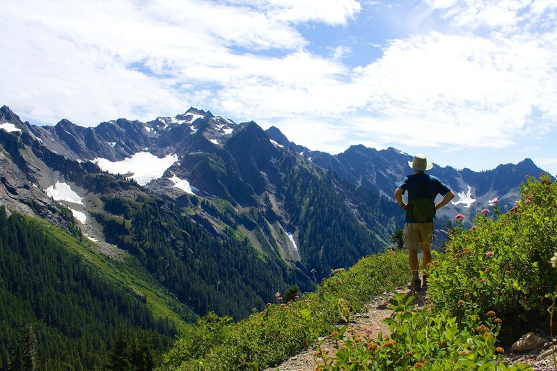 Terrific views of White Mountain on the hike up to the Anderson Glacier moraine.