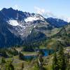 View of Hart Lake and Mt Duckabush, taken from the ridge above the lake (Hart Lake Way Trail).