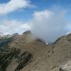 After leaving Pitamakan Pass, the trail winds along the side of Mt. Morgan, with huge views.