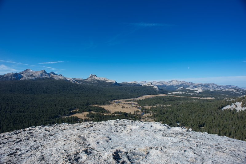 Tuolumne Meadows and the Cathedral range in early November.