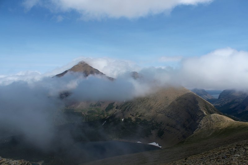 Even on a cloudy day, views from Pitamakan Pass are stunning.