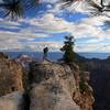 Out on a North Rim Ledge taking some photos. Picture by Jim McNutt