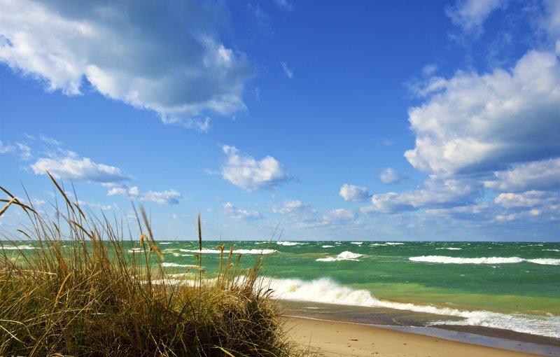 Great day on Lake Michigan at the Indiana Dunes National Lakeshore! This photo was taken just east of the Lakeview parking lot.