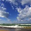 Brilliant colors and clouds on Lake Michigan! Taken near the Lakeview parking lot.