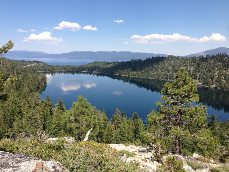 Looking down on Cascade Lake.