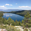 Looking down on Cascade Lake.