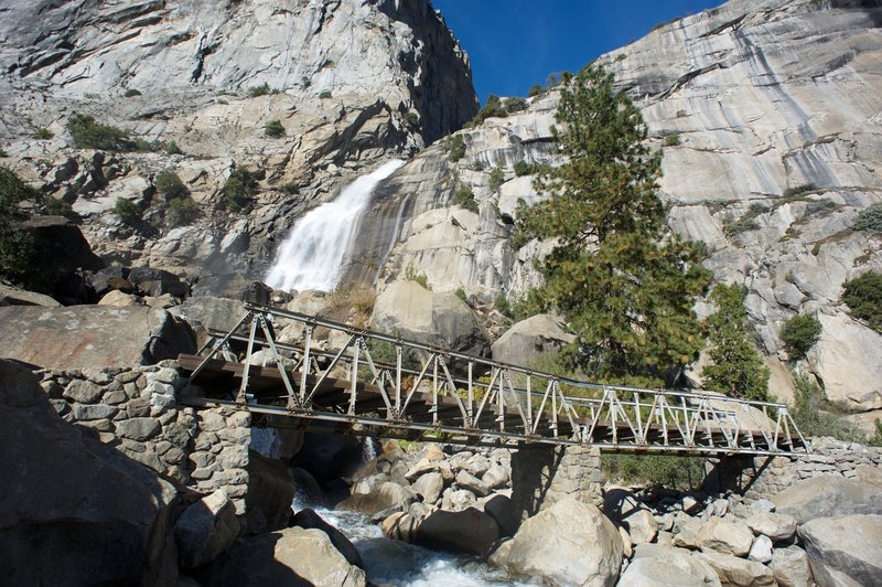 Another set of footbridges beneath Wapama Falls.