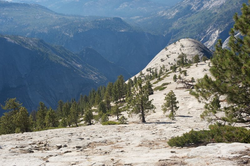 Descending Indian Ridge to North Dome.