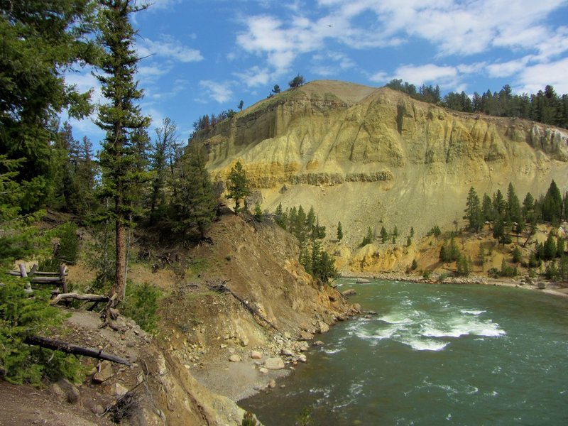 Looking down the Yellowstone River near the mouth of Tower Creek.